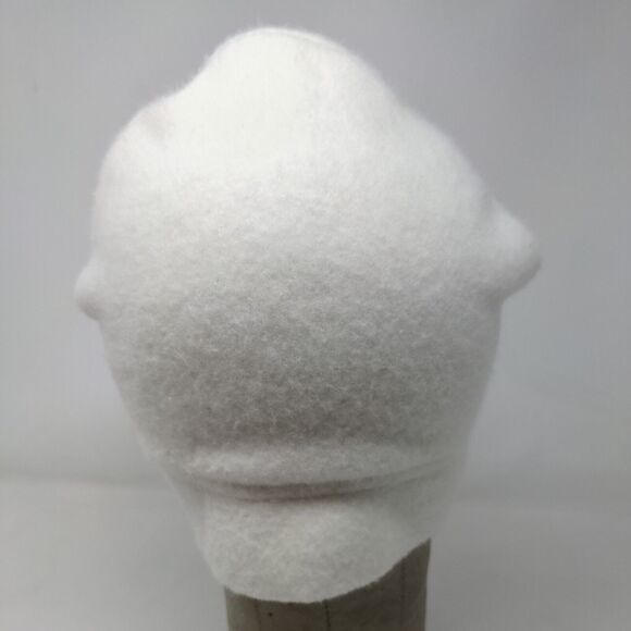 Unbranded Men's Knit Beanie Hat White Acrylic Vintage Made USA Turtle Logo - Picture 7 of 10